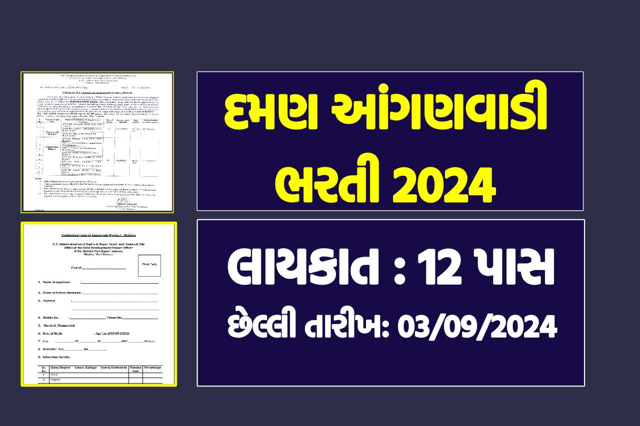 Daman Anganwadi Recruitment 2024